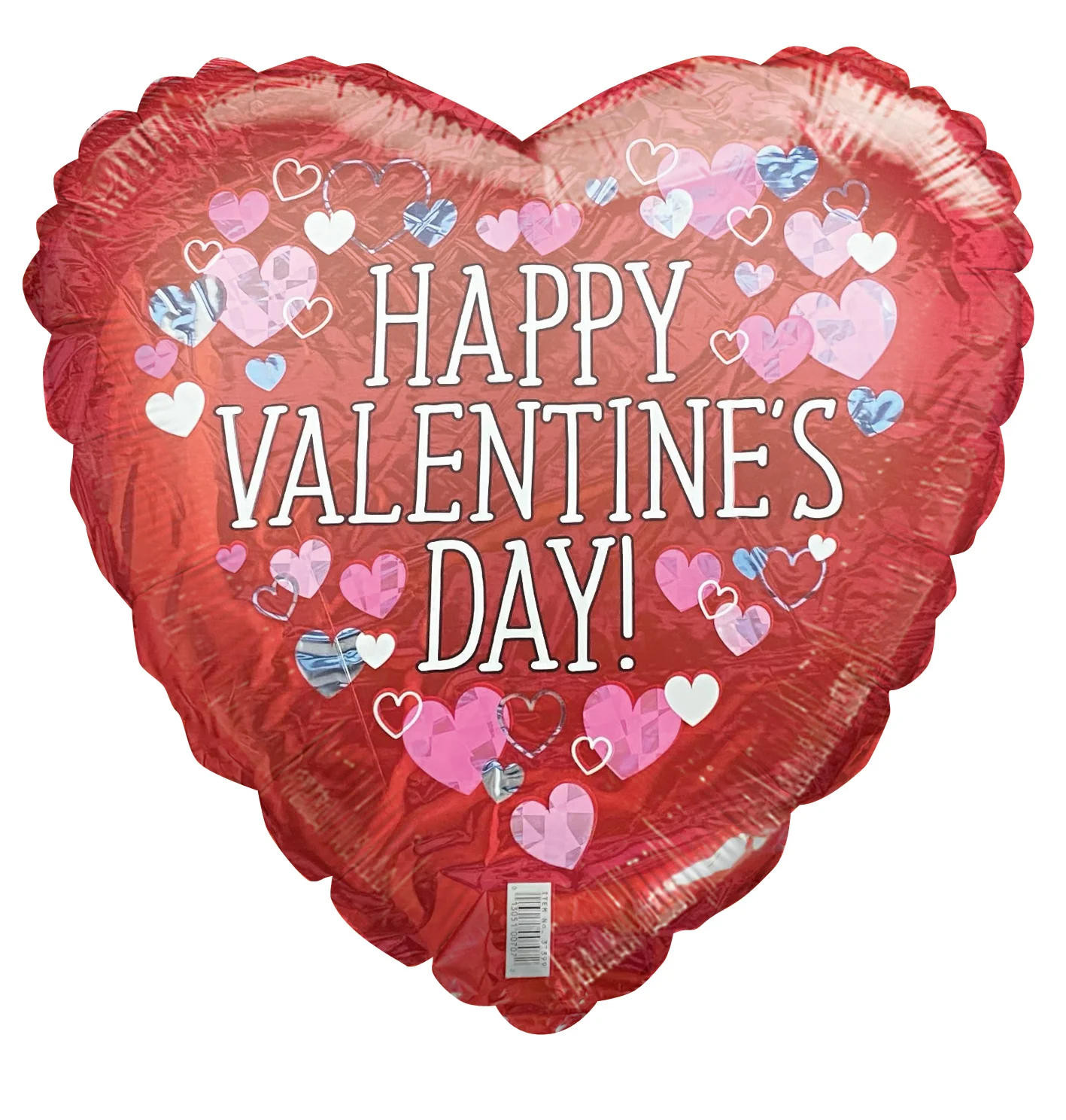 18" Happy Valentine's Day Colorful Hearts Balloon - Image 2