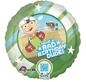 18" Have a Rad Birthday Dude Foil Balloon