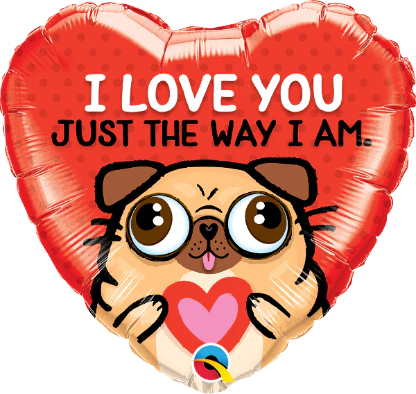 18" Heart I Love You Just The Way I Am Foil Balloon