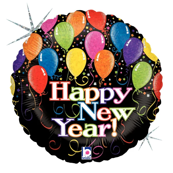18" Holographic Balloon Party Balloons New Year
