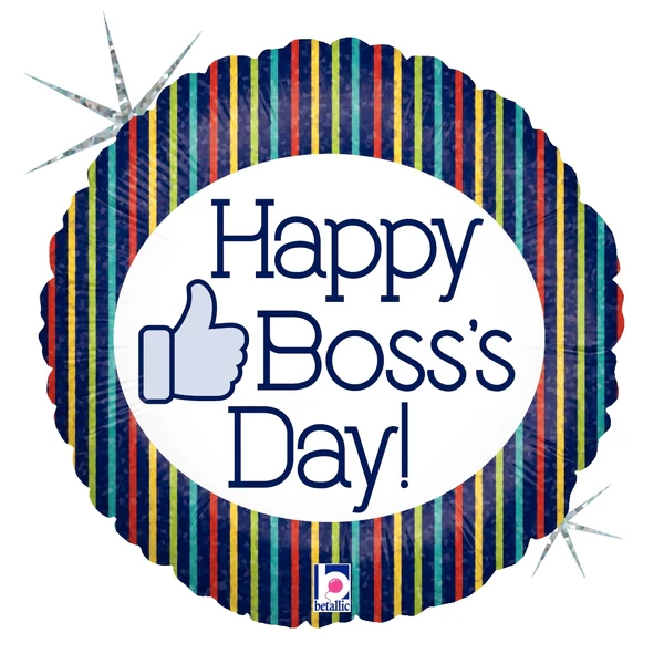 18" Holographic Balloon Thumbs Up Boss's Day