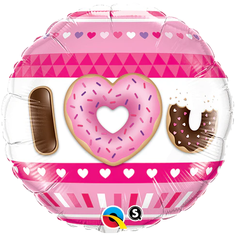 18" I (Heart) Fuzzy Hearts Balloon