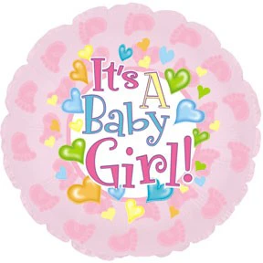18" It's a Baby Girl Feet Balloon