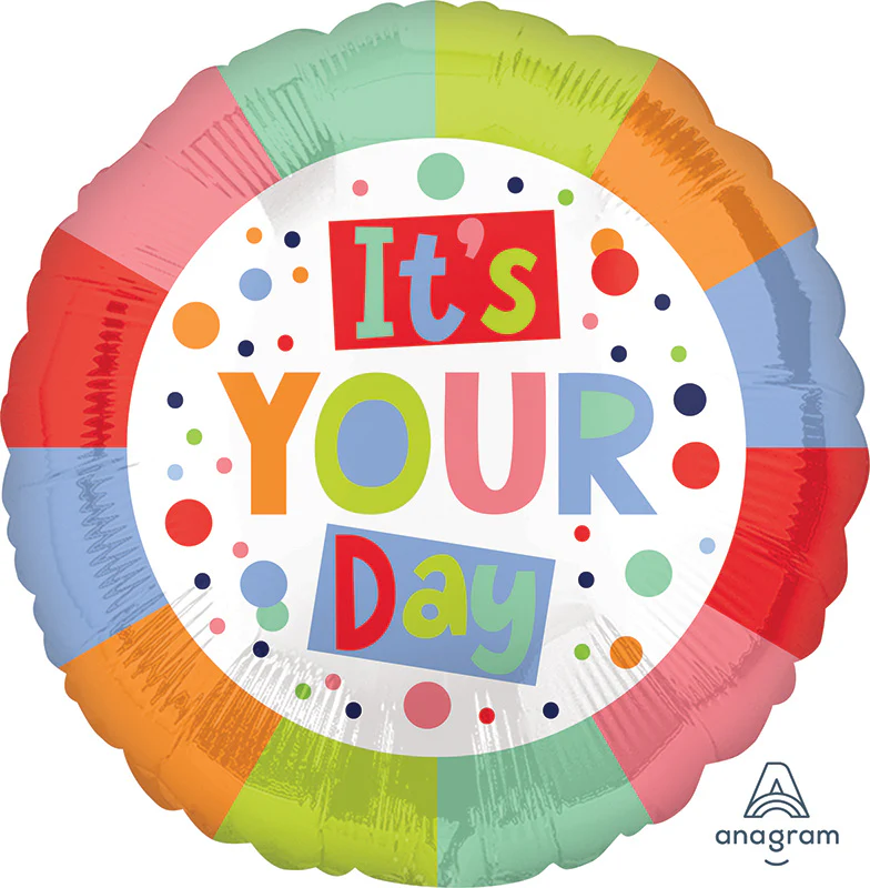 18" It's Your Day Radiant Foil Balloon
