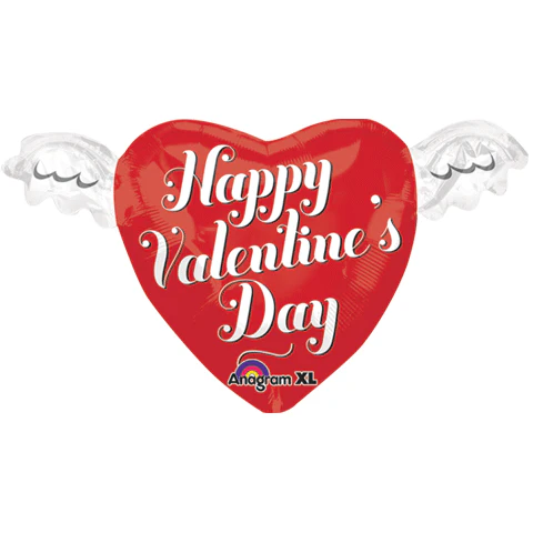 18" Junior Shape Happy Valentines Day Heart Balloon