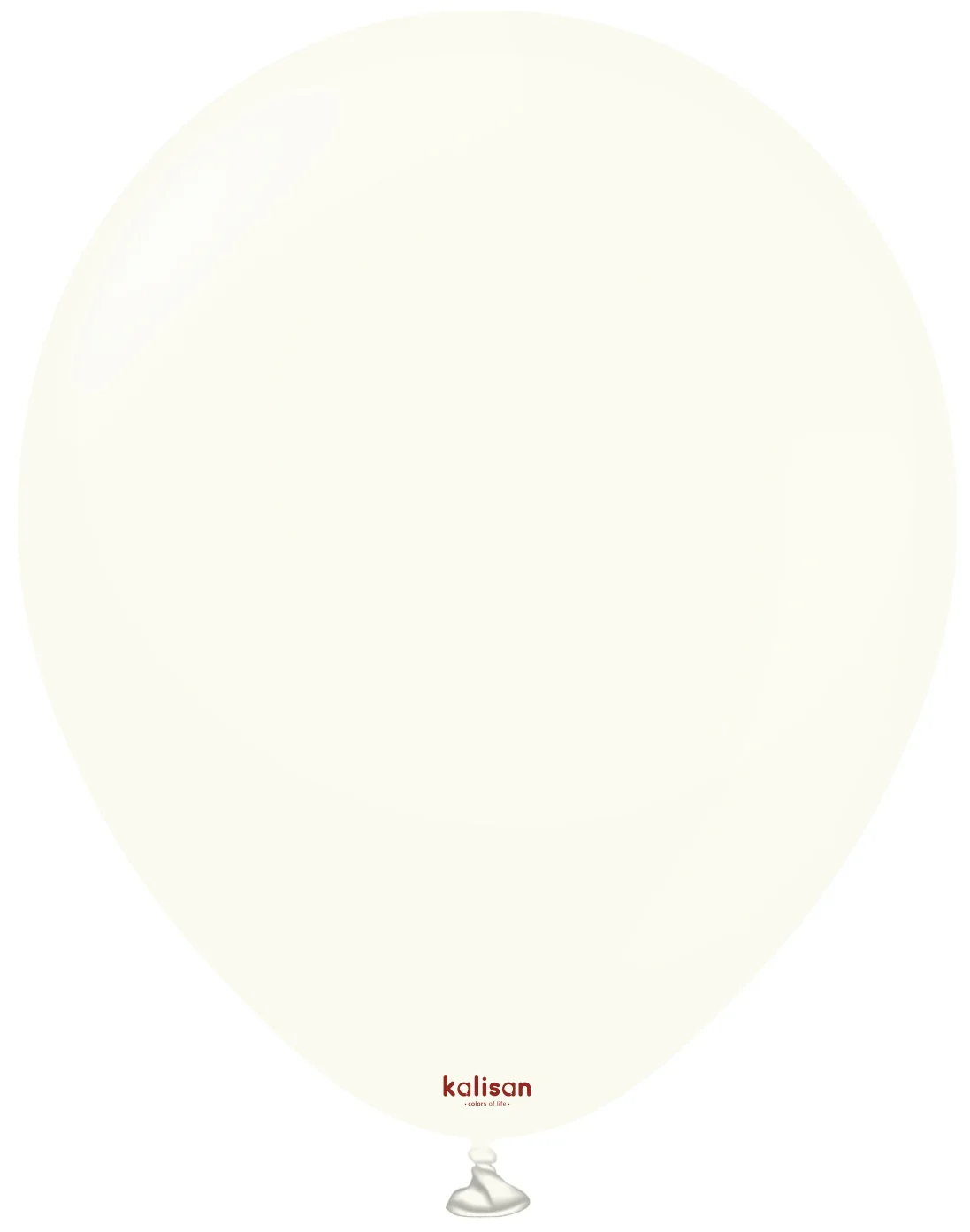 18" Kalisan Latex Balloons Retro White (25 Per Bag)