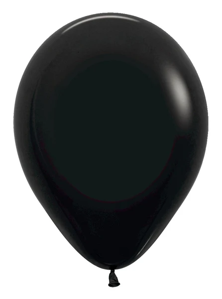 18" Latex Balloons (25 Per Bag) Deluxe Black Sempertex/Betallatex