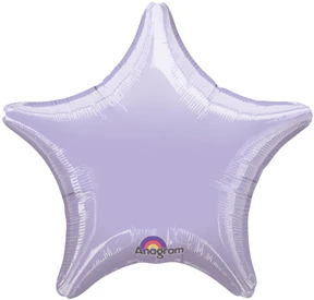 18" Lilac Star Anagram Brand Balloon
