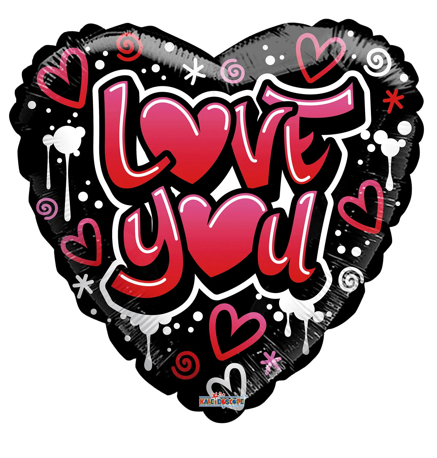 18" Love You Grafitti Gellibean Balloon