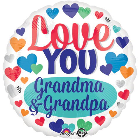 18" Love You Grandma & Grandpa Balloon