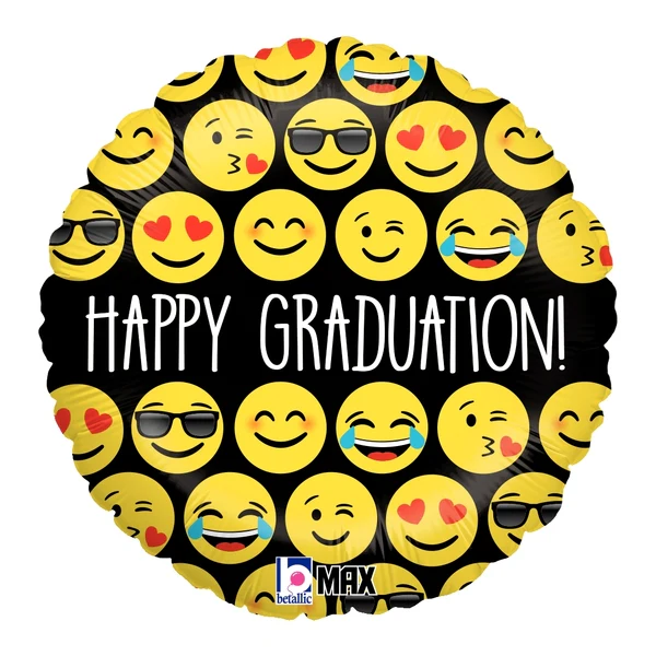 18" MAX Float Balloon Emoji Graduation