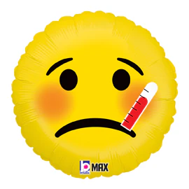 18" MAX Float Balloon Emoji Sick