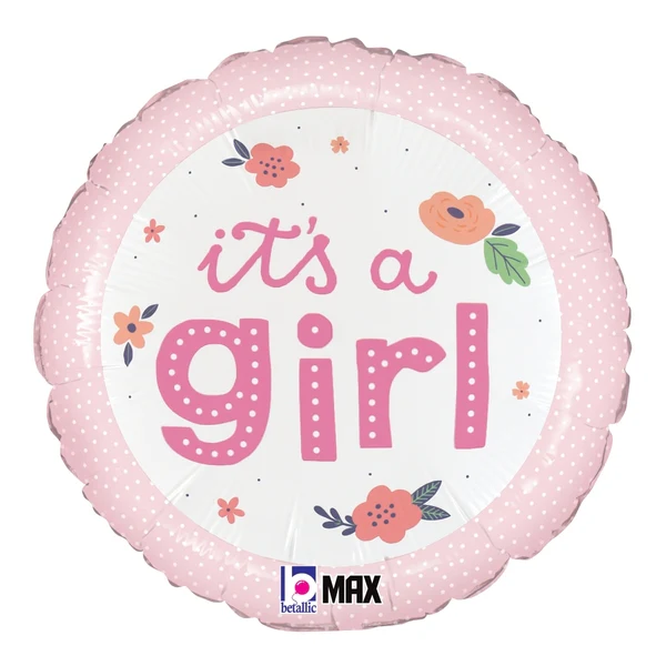 18" MAX Float It's a Girl Onesie Foil Balloon