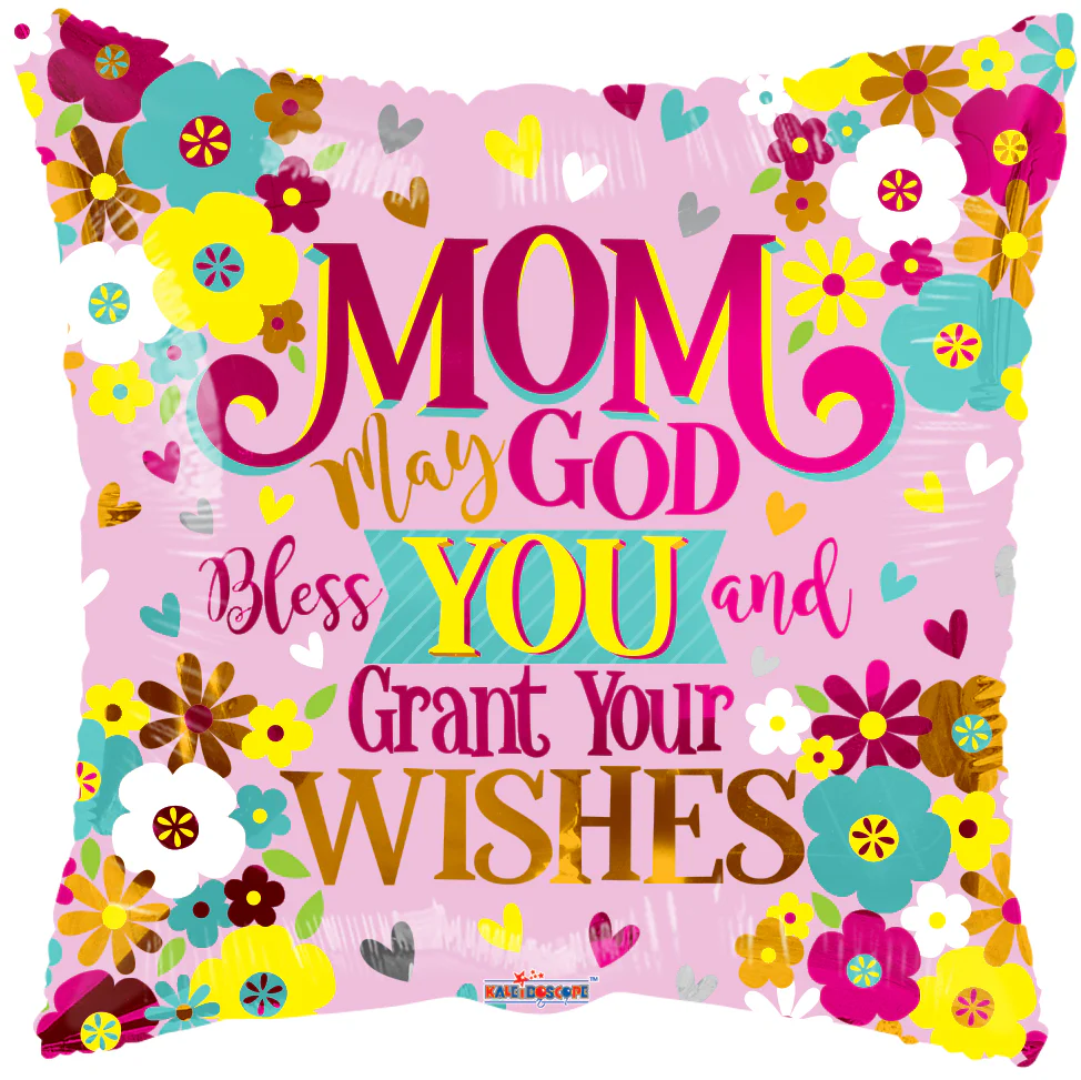 18" Mom God Bless You Foil Balloon