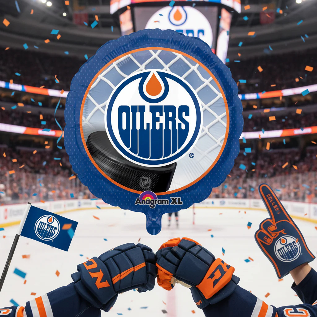 18" NHL Hockey Edmonton Oilers Mylar Balloon - Image 2