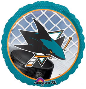 18" NHL Hockey San Jose Sharks Mylar Balloon