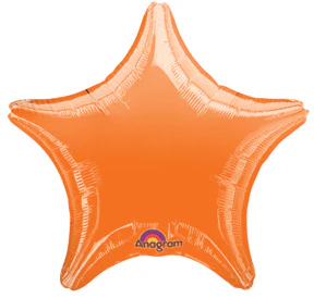 18" Orange Star Anagram Brand Balloon