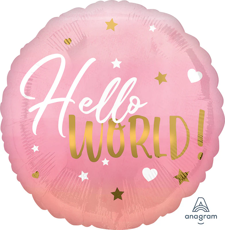 18" Pink Baby Girl Foil Balloon