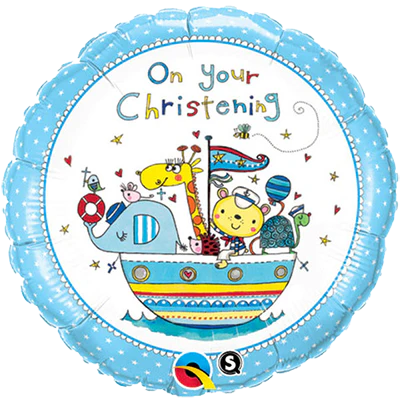 18" Rachel Ellen –Christening Blue Licensed Balloon