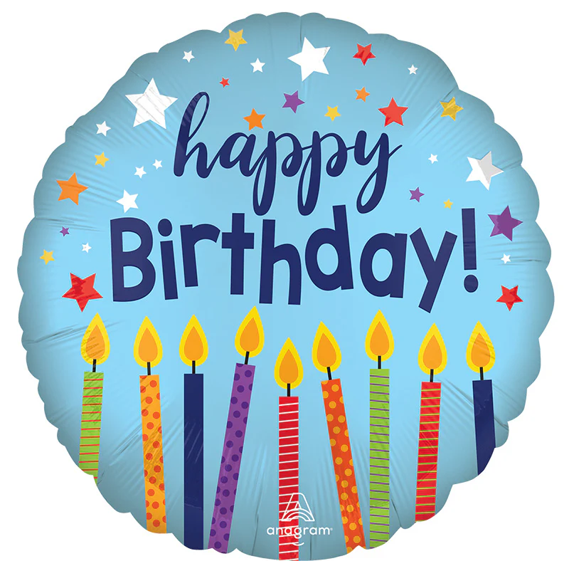 18" Satin Happy Birthday Celebrate Foil Balloon