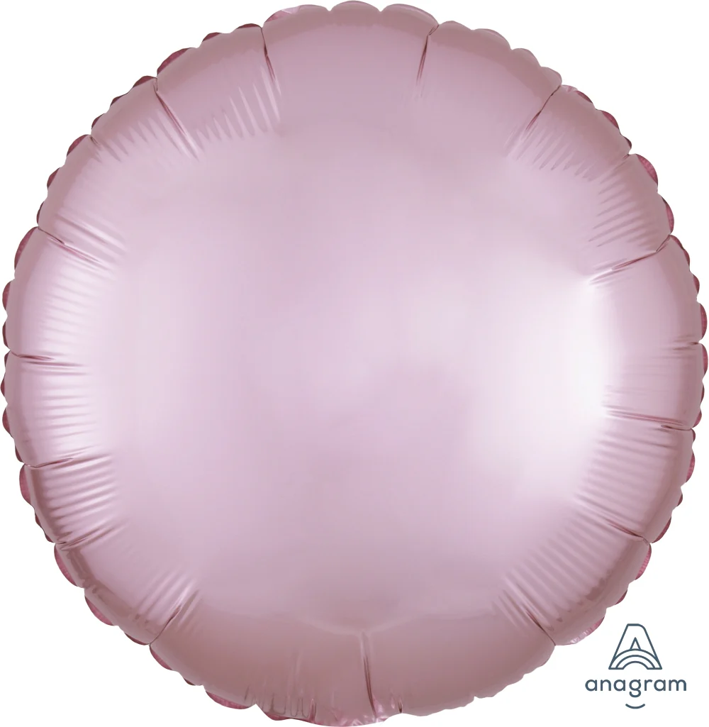 18" Satin Luxe Circle Pastel Pink Foil Balloon