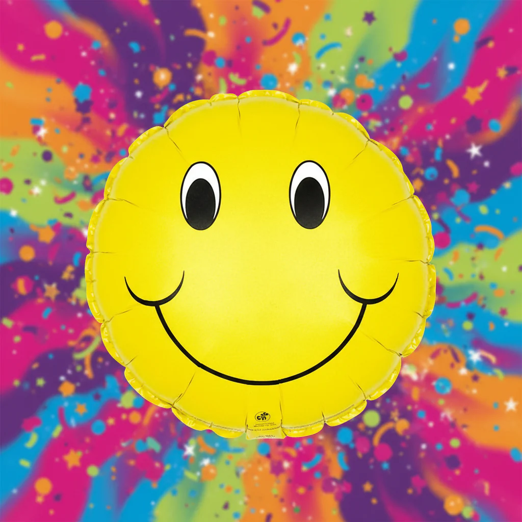 18" Smiley Two Sided Smiley Face Balloon - Image 2