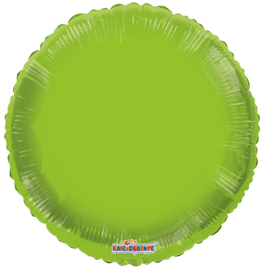 18" Solid Green Neon Gellibean Balloon
