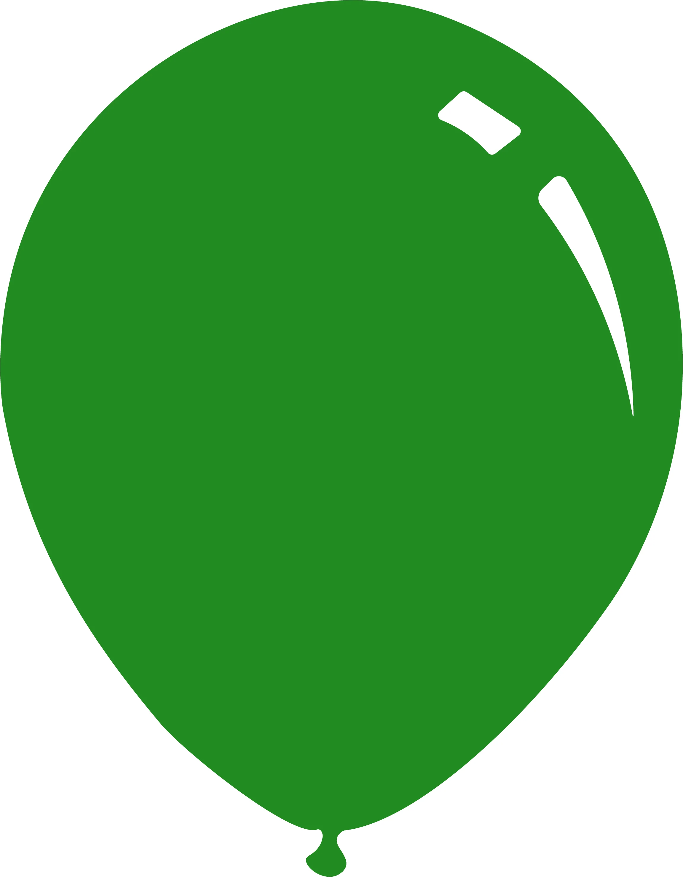 18" Standard Forest Green Decomex Latex Balloons (25 Per Bag)