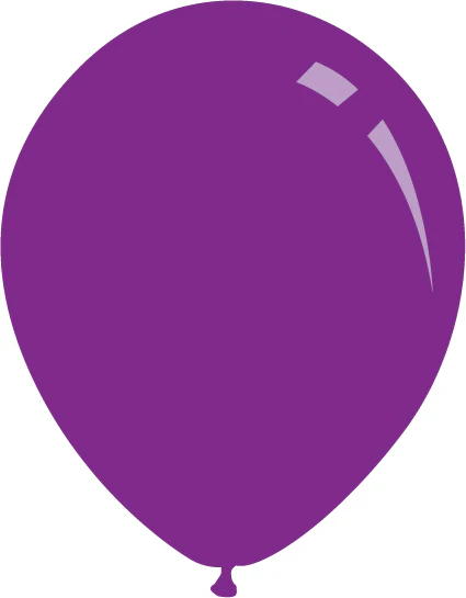 18" Standard Purple Decomex Latex Balloons (25 Per Bag)