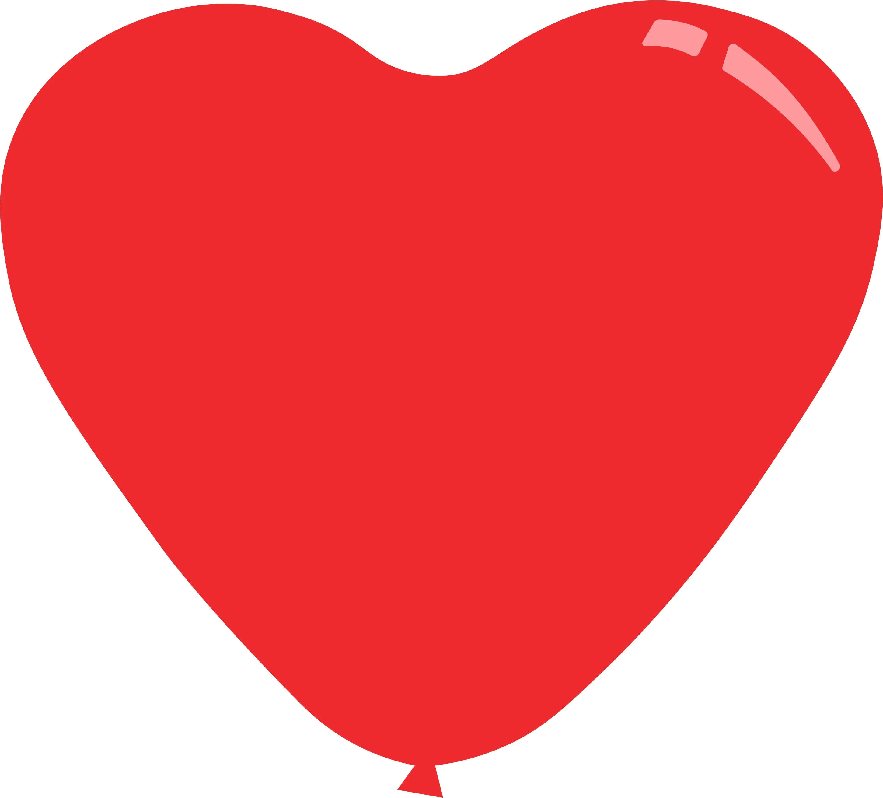 18" Standard Red Decomex Heart Shaped Latex Balloons (25 Per Bag)