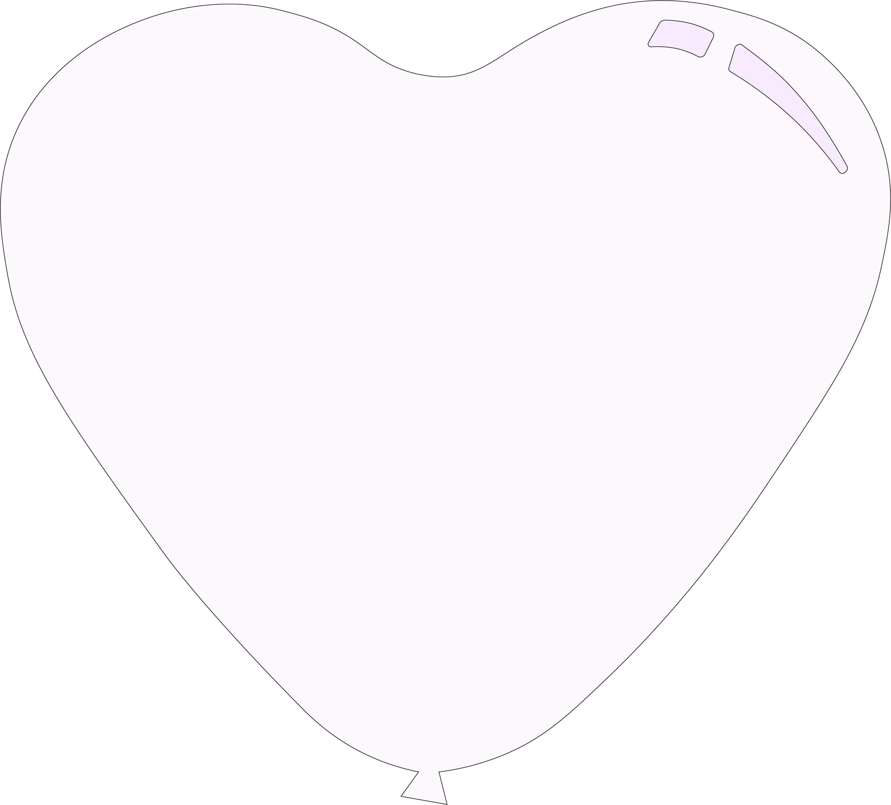 18" Standard White Decomex Heart Shaped Latex Balloons (25 Per Bag)