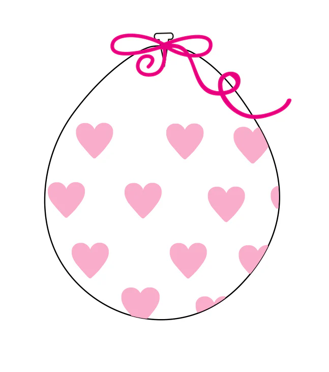 18" Stuffing Printed Latex Balloons (25 Per Bag) Decomex Clear BIG HEART with PINK INK