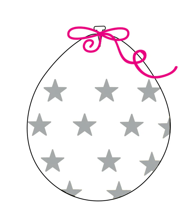 18" Stuffing Printed Latex Balloons (25 Per Bag) Decomex Clear BIG STAR with SILVER INK