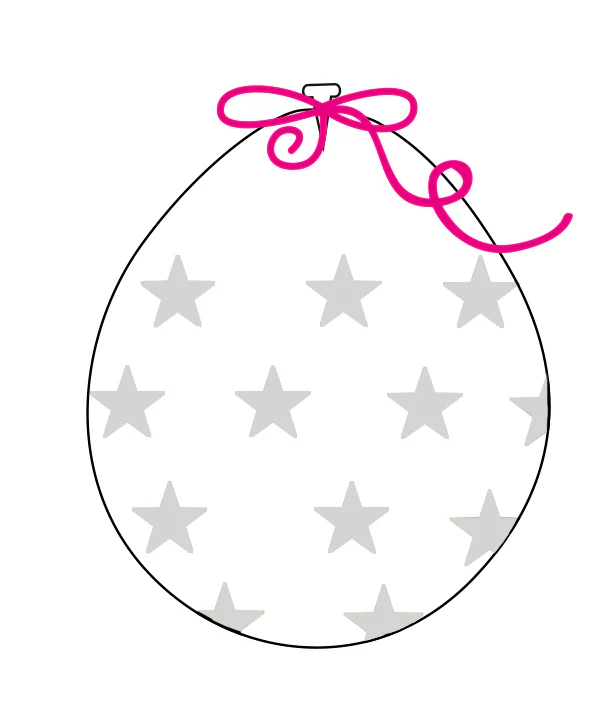 18" Stuffing Printed Latex Balloons (25 Per Bag) Decomex Clear BIG STAR with WHITE INK