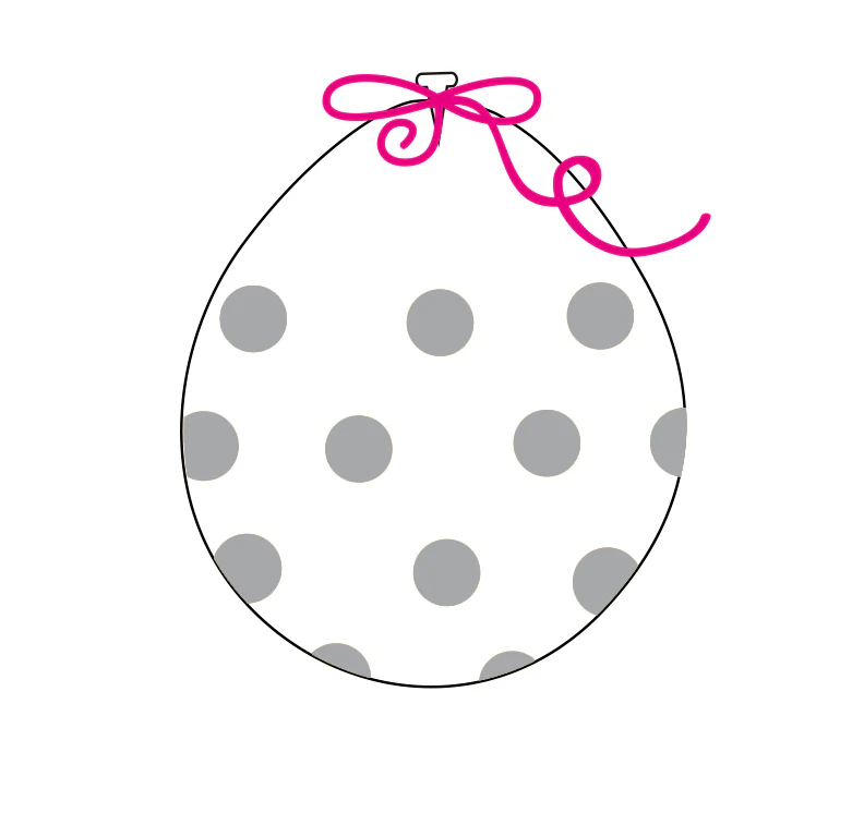 18" Stuffing Printed Latex Balloons (25 Per Bag) Decomex Clear POLKA DOTS with SILVER/GREY INK