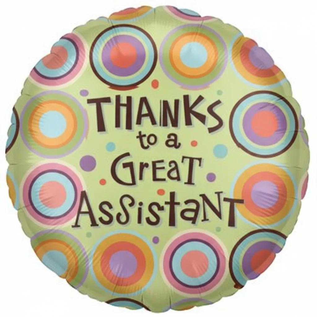 18" Thanks Great Assistant Retro Balloon
