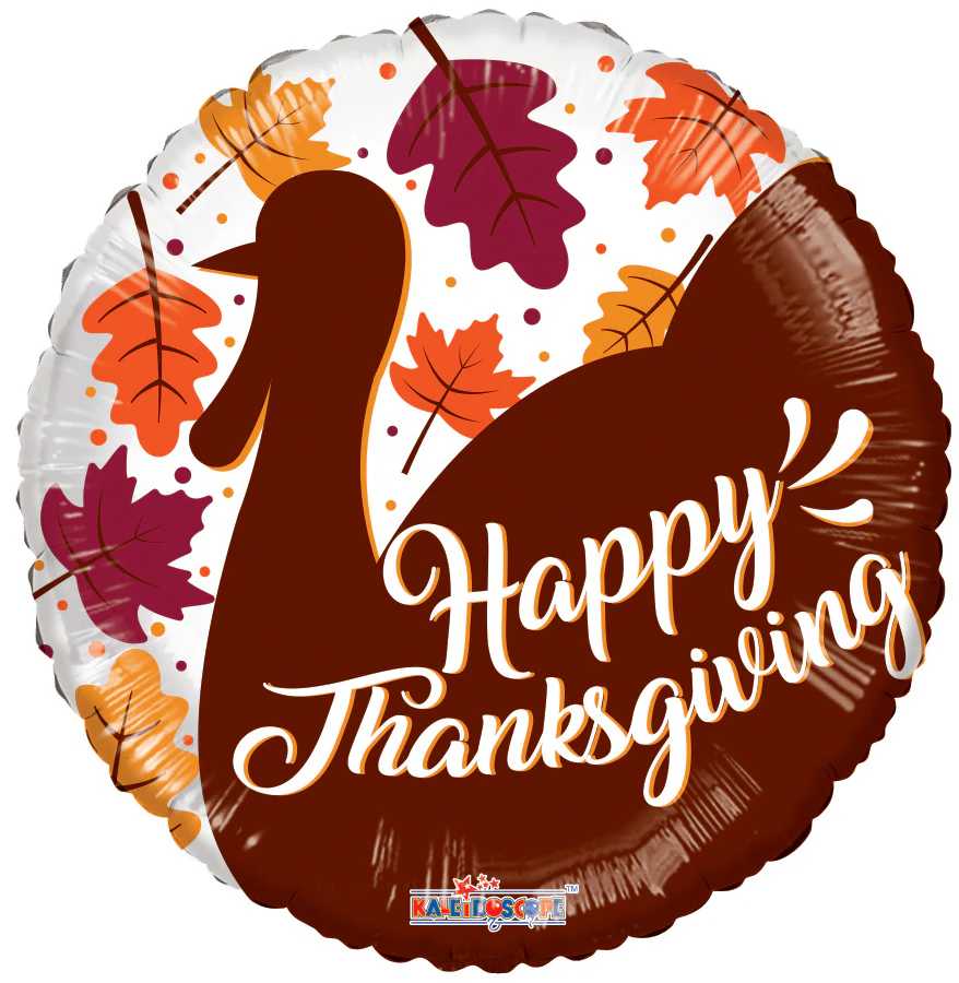 18" Thanksgiving Turkey Foil Balloon