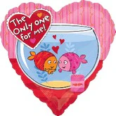 18" The Only One For Me! Fish Bowl Balloon