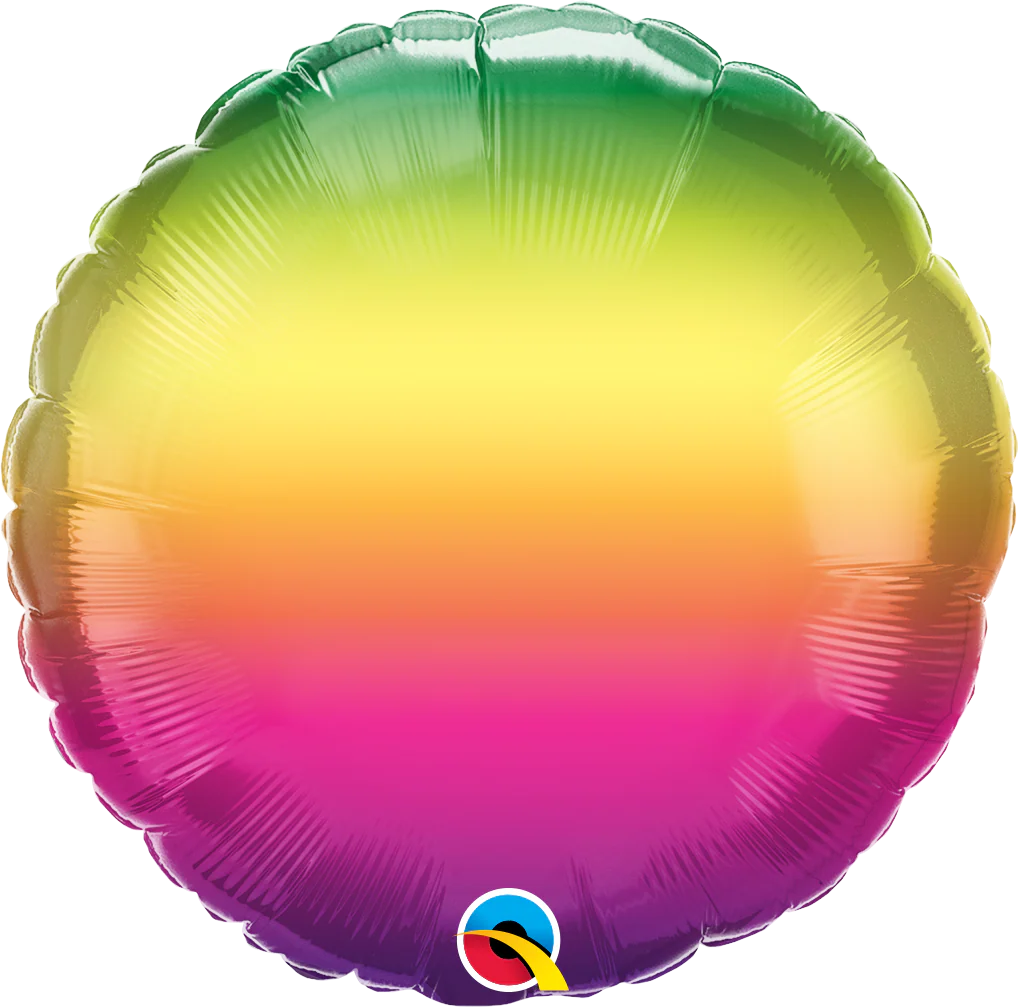 18" Vibrant Ombre Foil Balloon