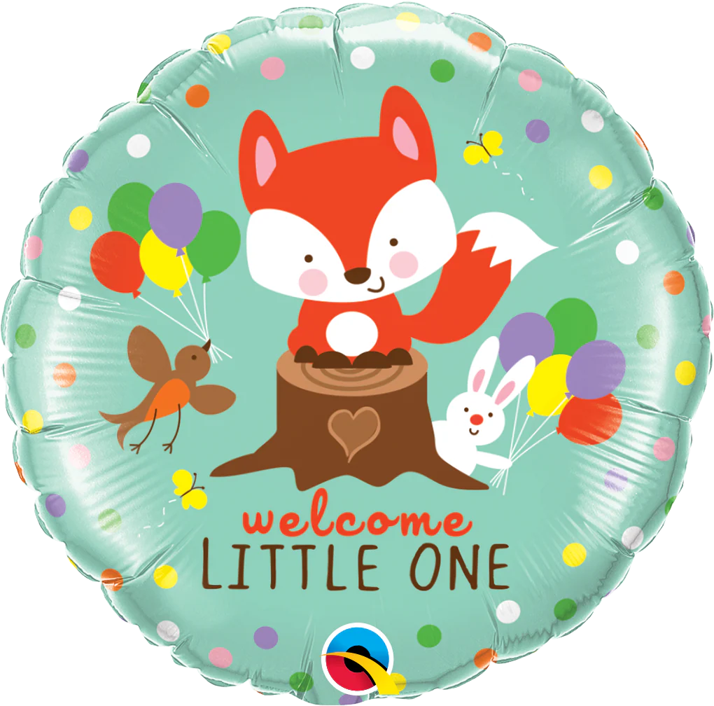 18" Welcome Little Fox & Friends Balloon