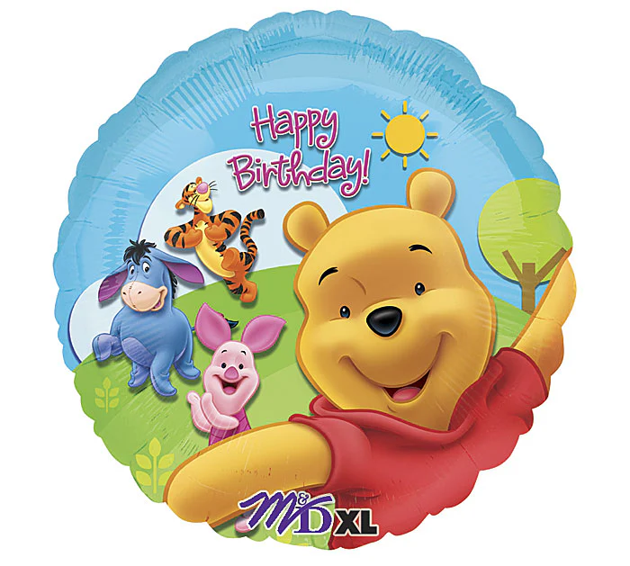 18" Winnie the Pooh & Friends Sunny Happy Birthday Balloon