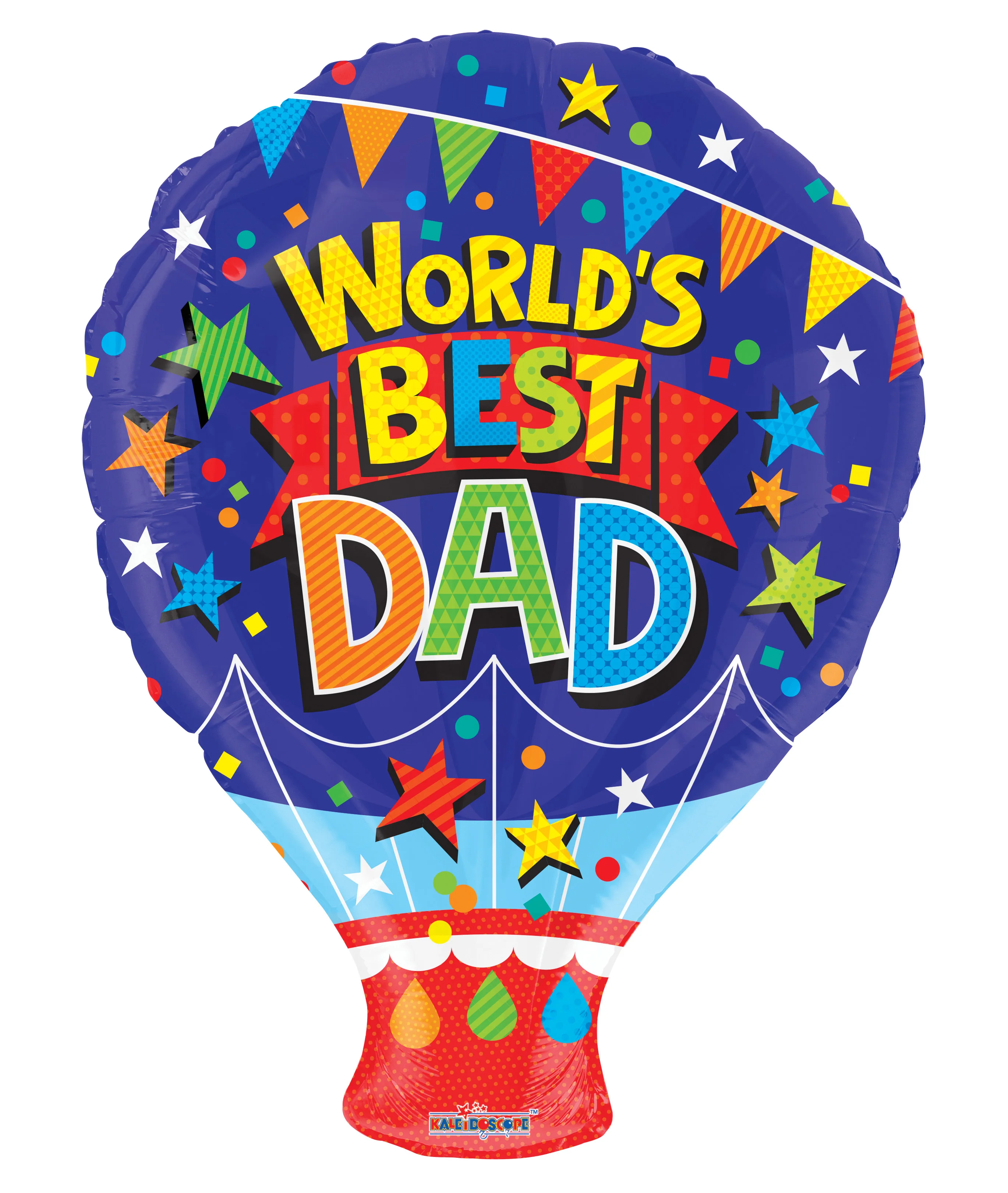 18" World 's Best Dad Shape GelliBean Balloon