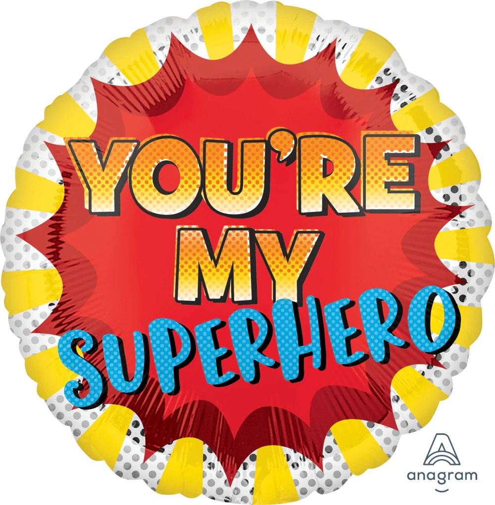 18" You're My Superhero Foil Balloon