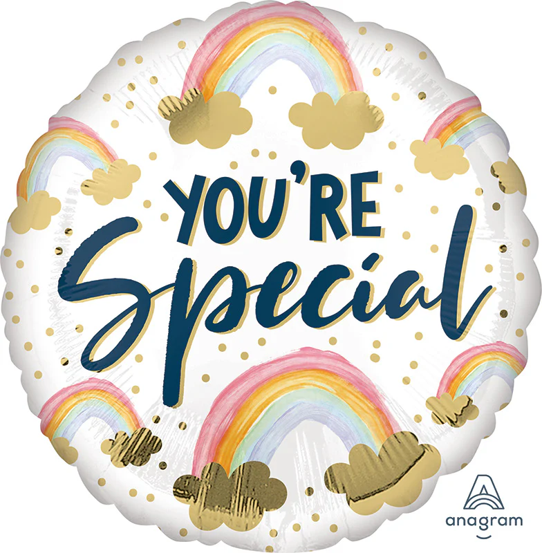 18" You're Special Painted Rainbows Foil Balloon