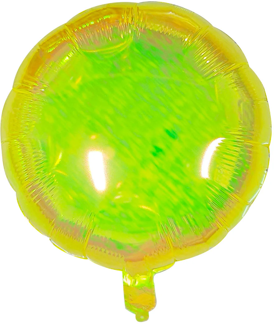18" Airfill Decor Only Pearl Lustrous Iridescent Yellow Round Balloon