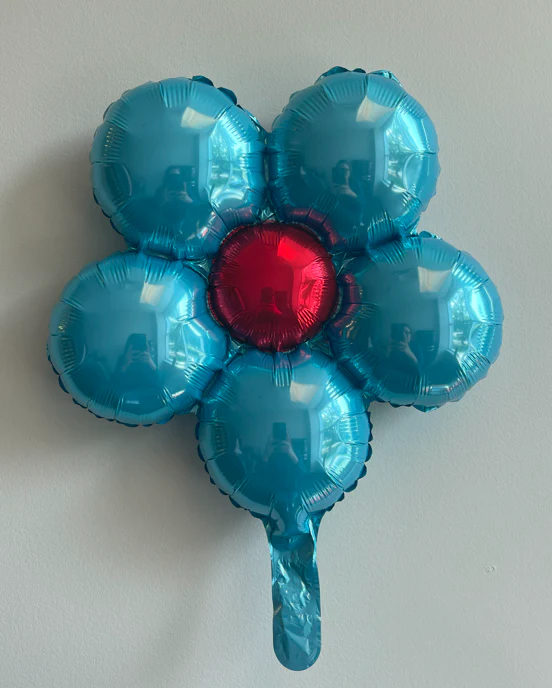 18" Airfill Only Flower Foil Balloons Light Blue - Image 2