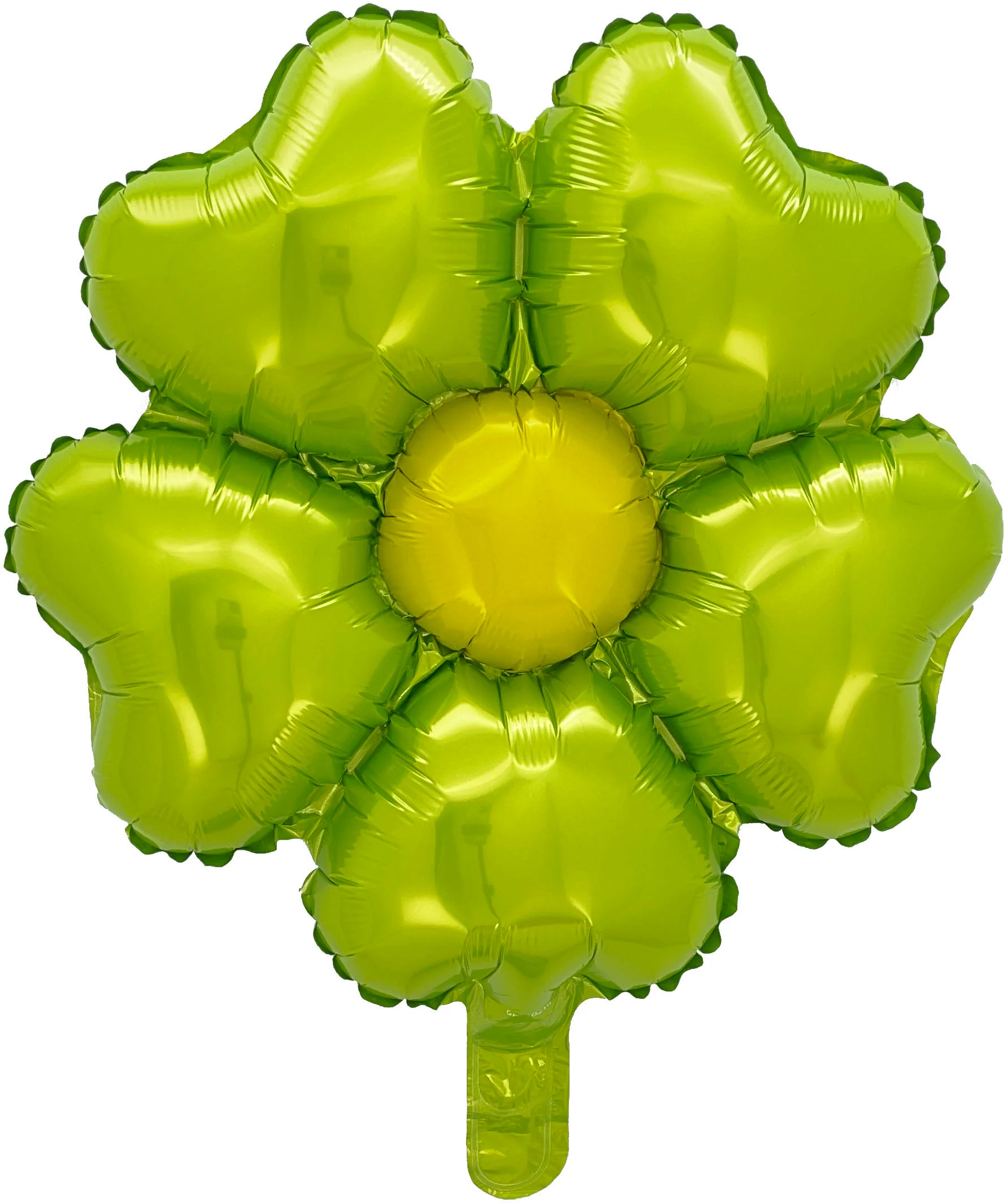 18" Airfill Only Flower Foil Heart Shape Petals Balloons Lime Green