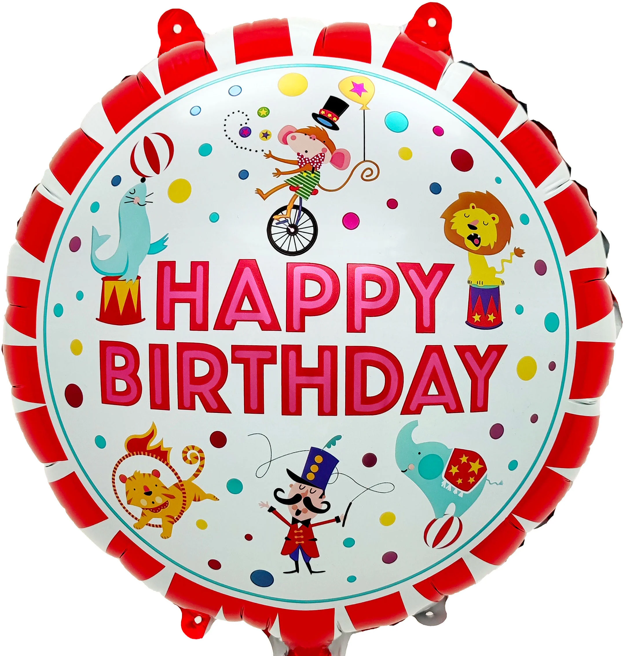 18" Happy Birthday Animal Circus Foil Balloon