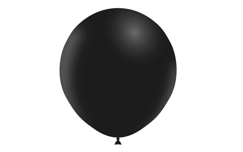 18" Balloonia Latex Balloons Professional Line Standard Black (10 Per Bag) - Image 3
