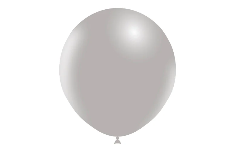 18" Balloonia Latex Balloons Professional Line Standard Grey (10 Per Bag) - Image 3